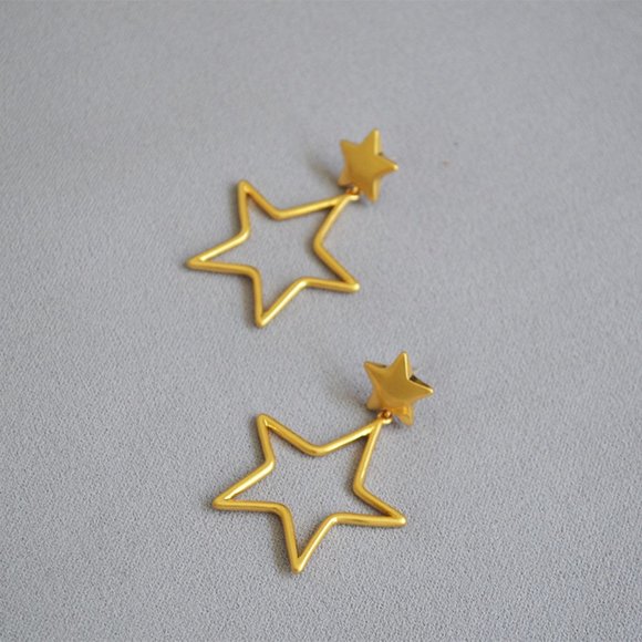 Madewell Big Wire Star Drop Earrings - Picture 3 of 3
